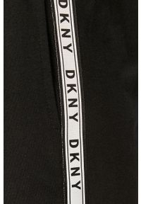 DKNY - Dkny - Spodnie piżamowe. Kolor: czarny. Materiał: bawełna, dzianina. Wzór: aplikacja #4