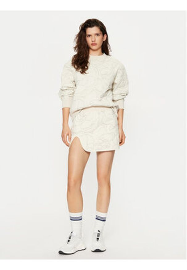 Lacoste Bluza SF2686 Beżowy Oversize. Kolor: beżowy. Materiał: bawełna