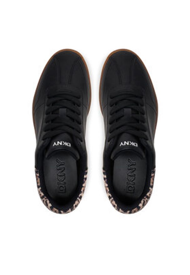 DKNY Sneakersy K1567385 Czarny. Kolor: czarny. Materiał: skóra