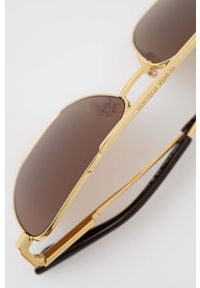 Bottega Veneta okulary przeciwsłoneczne męskie kolor złoty. Kolor: złoty #3