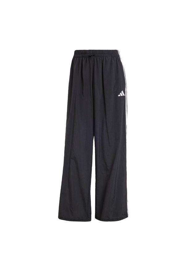 Adidas - Spodnie Essentials 3-Stripes Lifestyle Woven Parachute. Kolor: biały, wielokolorowy, czarny. Materiał: materiał