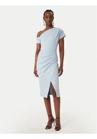 Rinascimento Sukienka koktajlowa CFC0127793003 Błękitny Slim Fit. Kolor: niebieski. Materiał: syntetyk. Styl: wizytowy #1