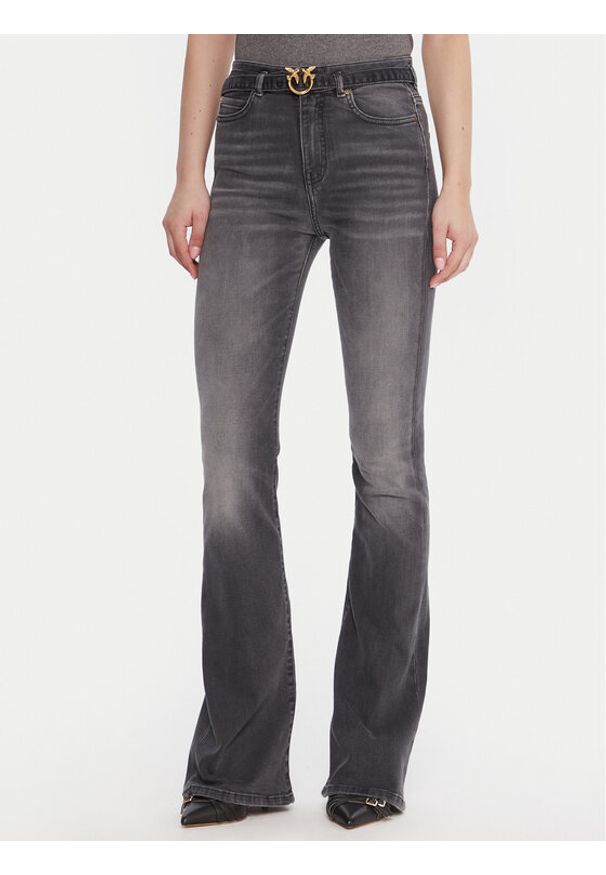 Pinko - PINKO Jeansy Flora 100166 A2S2 Szary Flare Fit. Kolor: szary