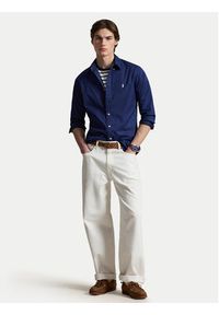 Polo Ralph Lauren Koszula 710B20512006 Granatowy Custom Fit. Typ kołnierza: polo. Kolor: niebieski. Materiał: bawełna #4