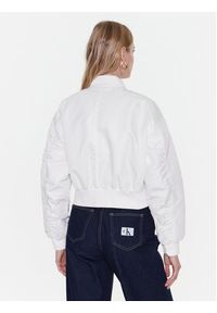 Calvin Klein Jeans Kurtka bomber J20J220343 Biały Relaxed Fit. Kolor: biały. Materiał: syntetyk