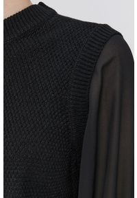 only - Only Sweter damski kolor czarny. Kolor: czarny. Materiał: dzianina. Długość rękawa: długi rękaw. Długość: długie #3