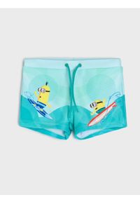Sinsay - Kąpielówki z nadrukiem Minions - niebieski. Kolor: niebieski. Wzór: nadruk #1