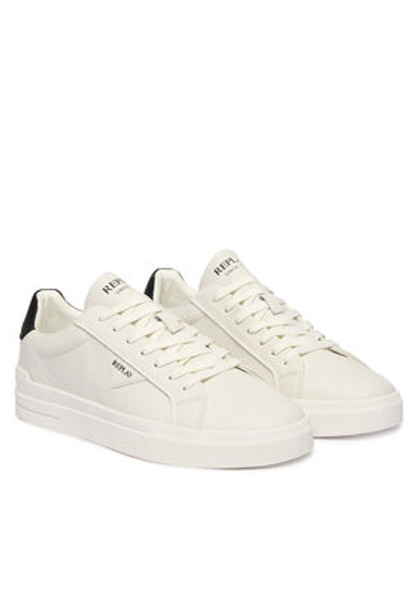Replay - REPLAY Sneakersy GMZ7D .000.C0001L Biały. Kolor: biały. Materiał: skóra