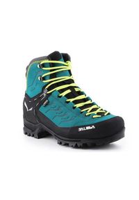 Buty trekkingowe damskie Salewa WS Rapace Gtx. Wysokość cholewki: za kostkę. Zapięcie: sznurówki. Kolor: wielokolorowy, niebieski, zielony. Materiał: materiał, syntetyk. Szerokość cholewki: normalna
