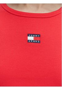 Tommy Jeans T-Shirt DW0DW17881 Czerwony Slim Fit. Kolor: czerwony. Materiał: bawełna #2