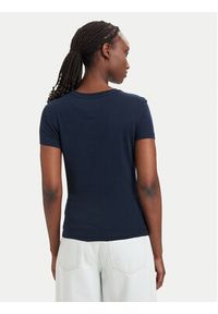 Tommy Jeans T-Shirt Ess Logo DW0DW23479 Granatowy Slim Fit. Kolor: niebieski. Materiał: bawełna #5
