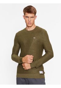 Tommy Jeans Sweter DM0DM15060 Zielony Regular Fit. Kolor: zielony. Materiał: syntetyk #1
