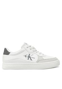 Calvin Klein Jeans Sneakersy Classic Cupsole Low Lth Ml YM0YM00885 Biały. Kolor: biały. Materiał: skóra