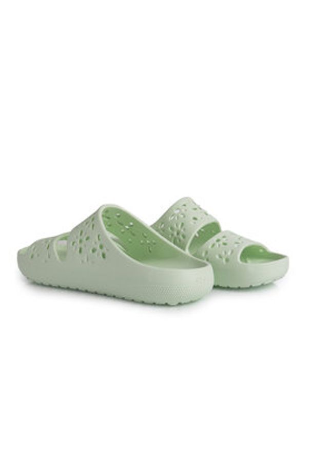 Crocs Klapki Classic Floral Cutout Sandal 210966 Zielony. Kolor: zielony