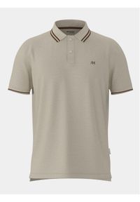 Selected Homme Polo 16087840 Beżowy Regular Fit. Typ kołnierza: polo. Kolor: beżowy. Materiał: bawełna