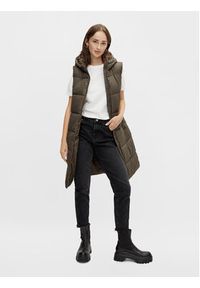 Pieces Bezrękawnik 17117414 Khaki Regular Fit. Kolor: brązowy. Materiał: syntetyk. Długość rękawa: bez rękawów #6