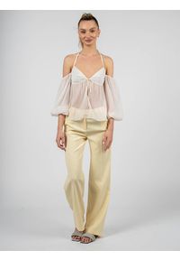 Patrizia Pepe Spodnie | 8P0315 A6F5 | Kobieta | Żółty. Okazja: na co dzień. Kolor: żółty. Materiał: poliester, elastan. Styl: casual #6