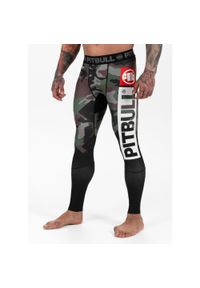 PITBULL - Legginsy dla dorosłych techniczne sportowe Cross Camo. Kolor: brązowy, zielony, czarny, wielokolorowy #1