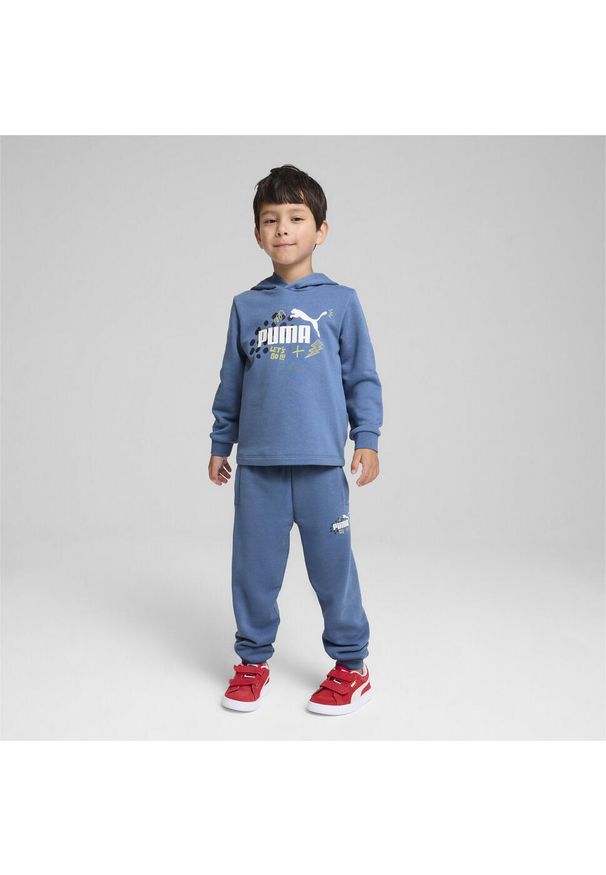 Puma - Młodzieżowe spodnie dresowe ESS+ PUMA PUMA Blue Horizon. Kolor: niebieski. Materiał: dresówka