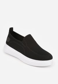 Born2be - Czarne Siateczkowe Tenisówki pod Kostkę na Grubej Podeszwie Phisiane. Okazja: na co dzień, na spacer. Kolor: czarny. Materiał: jeans. Szerokość cholewki: normalna. Styl: sportowy, klasyczny, casual #7