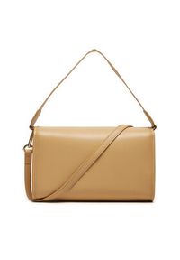 TOMMY HILFIGER - Tommy Hilfiger Torebka Th Monotype Shoulder Bag AW0AW16162 Beżowy. Kolor: beżowy. Materiał: skórzane #3