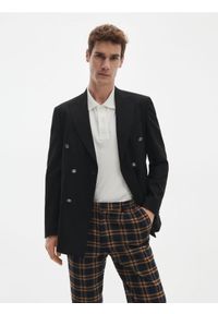 Reserved - Marynarka klubowa - czarny. Kolor: czarny. Materiał: wiskoza, wełna, tkanina #1