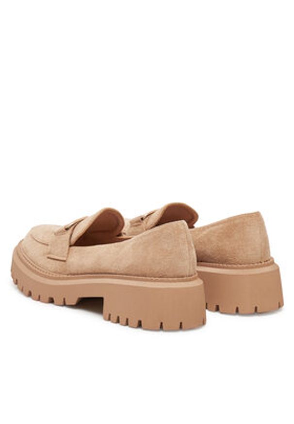 DeeZee Loafersy LE601-5 Beżowy. Kolor: beżowy. Materiał: materiał