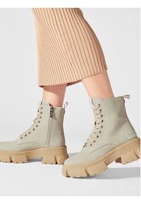 Steve Madden Trapery Tanker Bootie SM11001261 SM11001261-846 Beżowy. Kolor: beżowy. Materiał: skóra, zamsz #4