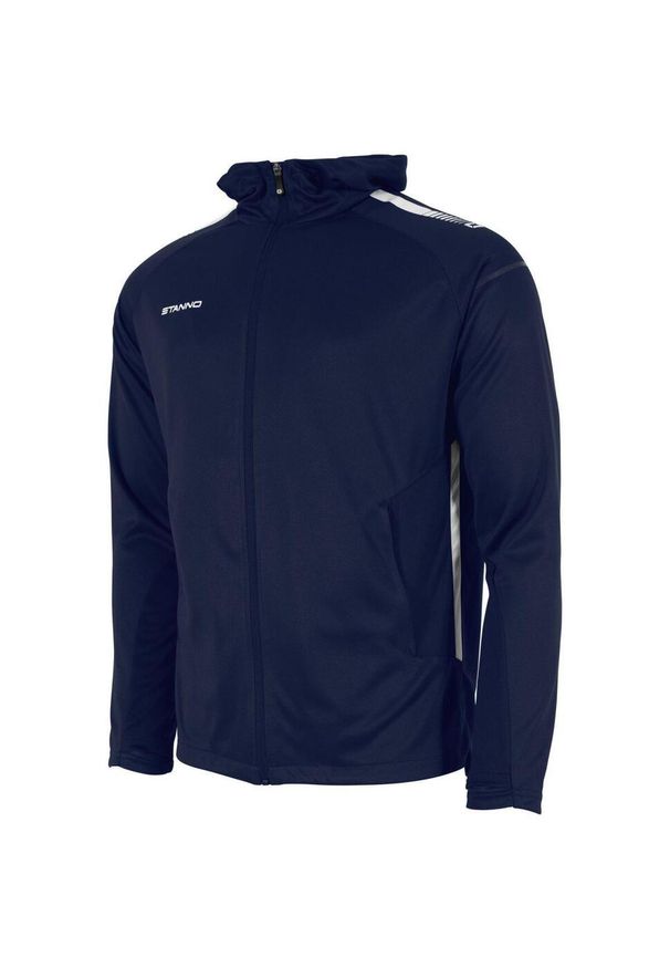 STANNO - Bluza dresowa z kapturem zapinana na zamek Stanno First. Typ kołnierza: kaptur. Kolor: wielokolorowy, niebieski, biały. Materiał: dresówka