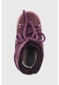Inuikii Śniegowce zamszowe kolor fioletowy. Nosek buta: okrągły. Zapięcie: sznurówki. Kolor: fioletowy. Materiał: zamsz #2