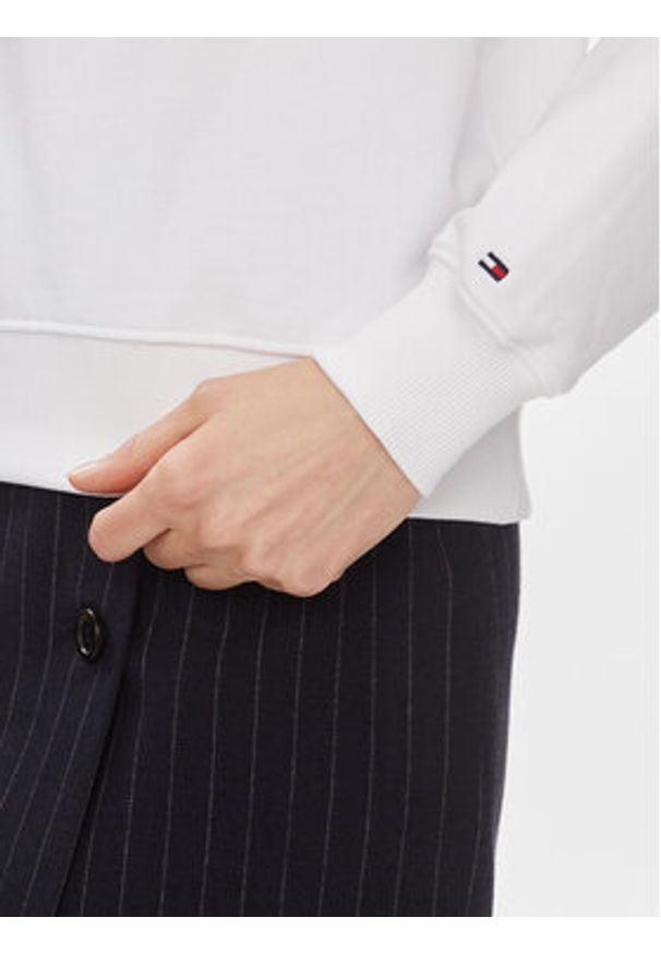 TOMMY HILFIGER - Tommy Hilfiger Bluza Flag Script WW0WW41758 Biały Regular Fit. Kolor: biały. Materiał: bawełna