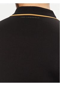 Karl Lagerfeld - KARL LAGERFELD Polo 745080 551200 Czarny Regular Fit. Typ kołnierza: polo. Kolor: czarny. Materiał: bawełna #5