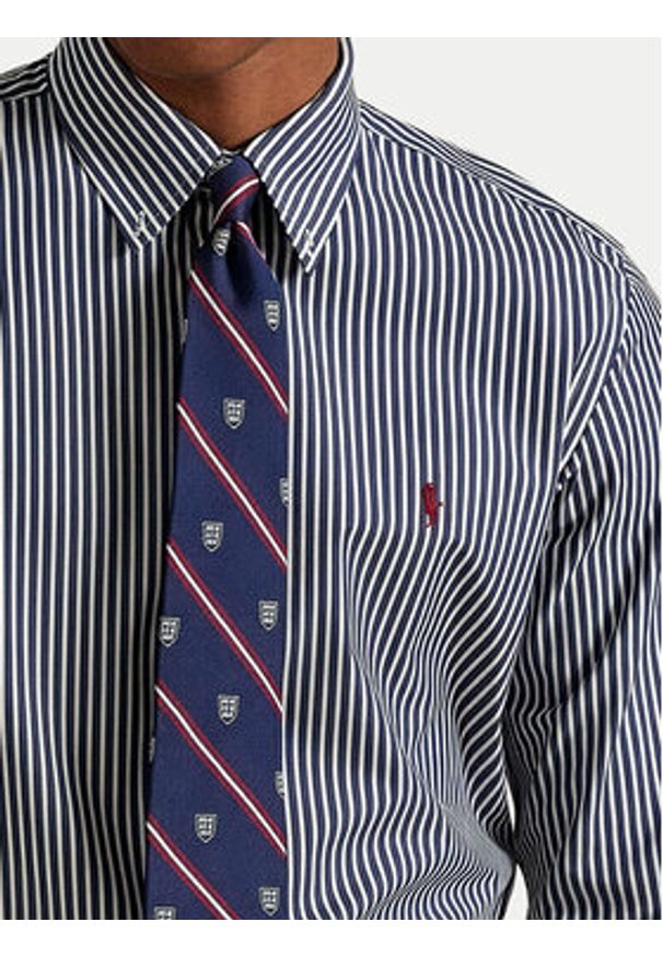 Polo Ralph Lauren Koszula 710929346022 Granatowy Custom Fit. Typ kołnierza: polo. Kolor: niebieski. Materiał: bawełna