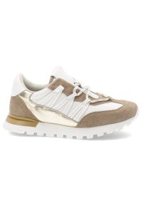 Białe Sneakersy Artiker Wygodne Sportowe Obuwie Damskie. Okazja: na co dzień. Kolor: biały. Materiał: materiał, zamsz, skóra. Szerokość cholewki: normalna #6