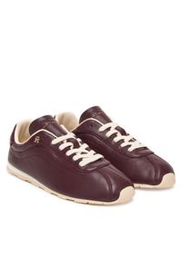 TOMMY HILFIGER - Tommy Hilfiger Sneakersy Th Low Profile Runner FW0FW08951 Bordowy. Kolor: czerwony. Materiał: skóra #3