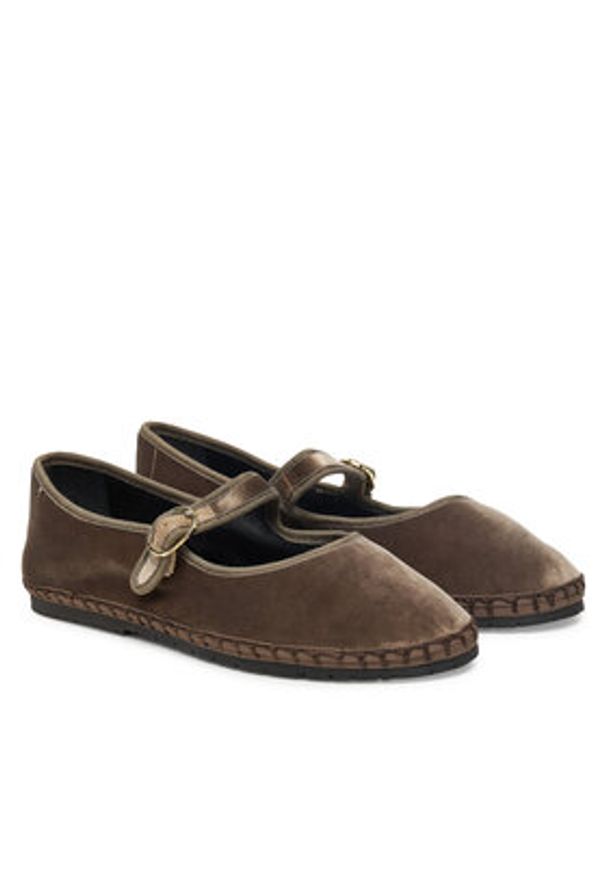 Nokwol Półbuty Mel Beżowy. Kolor: beżowy. Materiał: materiał