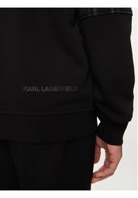 Karl Lagerfeld - KARL LAGERFELD Bluza 705017 542900 Czarny Regular Fit. Typ kołnierza: dekolt w karo. Kolor: czarny. Materiał: bawełna