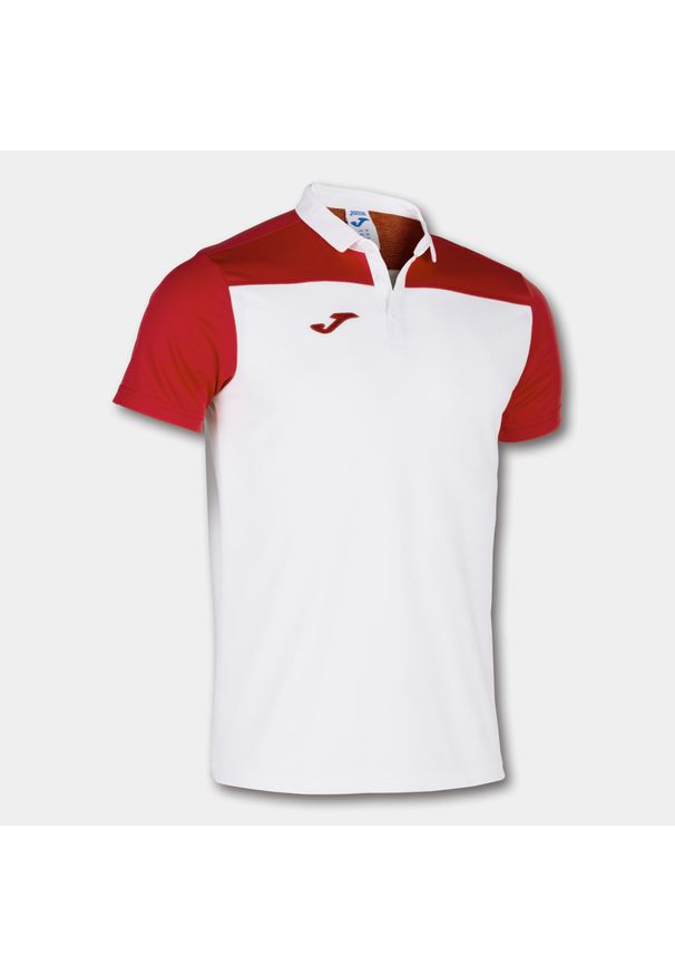 Koszulka polo do tenisa męska Joma Hobby II. Typ kołnierza: polo. Kolor: wielokolorowy, biały, czerwony. Sport: tenis