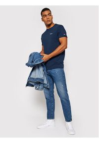Pepe Jeans T-Shirt Original Basic 3 N PM508212 Granatowy Slim Fit. Kolor: niebieski. Materiał: bawełna #5
