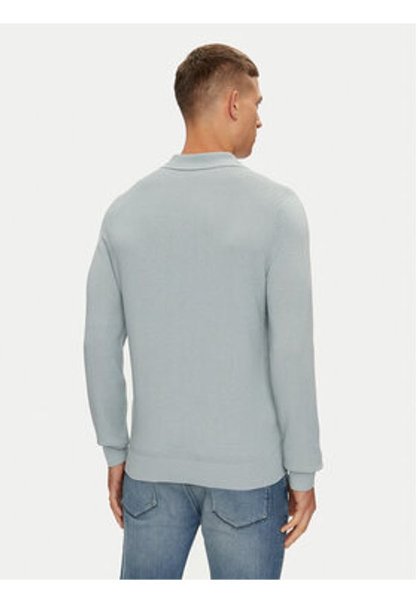 Hugo - HUGO Sweter Sastoon 50516640 Szary Slim Fit. Kolor: szary. Materiał: syntetyk