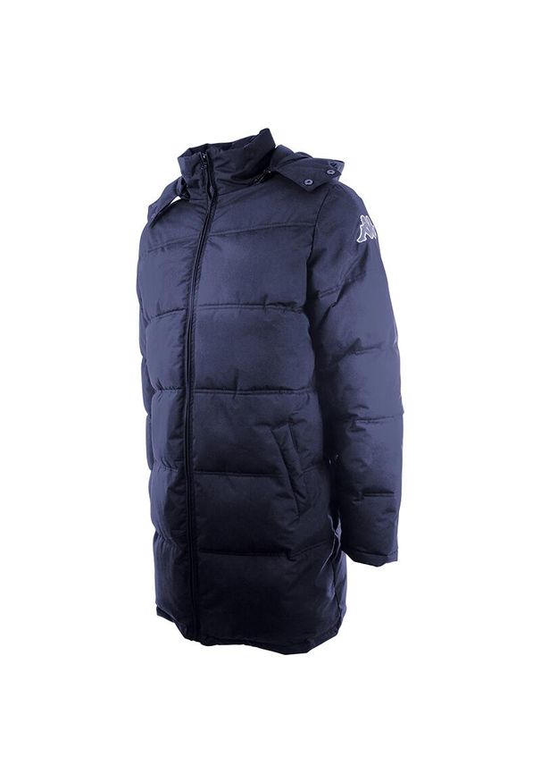 Kurtka puchowa o średniej długości Kappa Seddolo. Kolor: niebieski. Materiał: puch