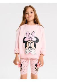 Sinsay - Krótkie legginsy z ozdobnym tiulem Minnie Mouse - różowy. Kolor: różowy. Materiał: tiul. Długość: krótkie. Wzór: motyw z bajki