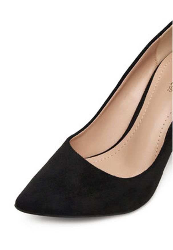 DeeZee Czółenka LB9901-BLACK SU Czarny. Kolor: czarny. Materiał: materiał