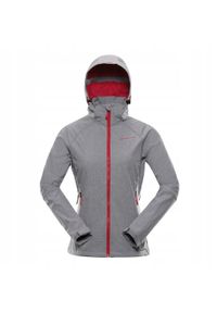 ALPINE PRO - Kurtka damska trekkingowa softshell Alpine Pro Lanca. Kolor: szary. Materiał: softshell. Sport: turystyka piesza