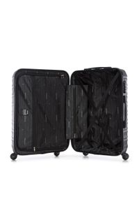 Wittchen - Średnia walizka z ABS-u z żebrowaniem czarna. Kolor: czarny. Materiał: guma #3