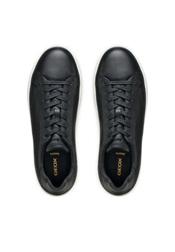 Geox Sneakersy U Zackerty U46HPA 00046 C9999 Czarny. Kolor: czarny. Materiał: skóra