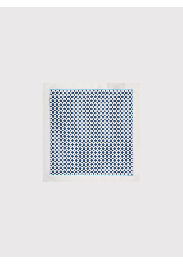 Pako Lorente - PAKO LORENTE – Biała poszetka w mikrowzór. Kolor: biały. Materiał: poliester