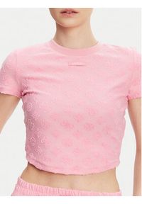 Guess T-Shirt V5GP21 KCT02 Różowy Regular Fit. Kolor: różowy. Materiał: syntetyk #4