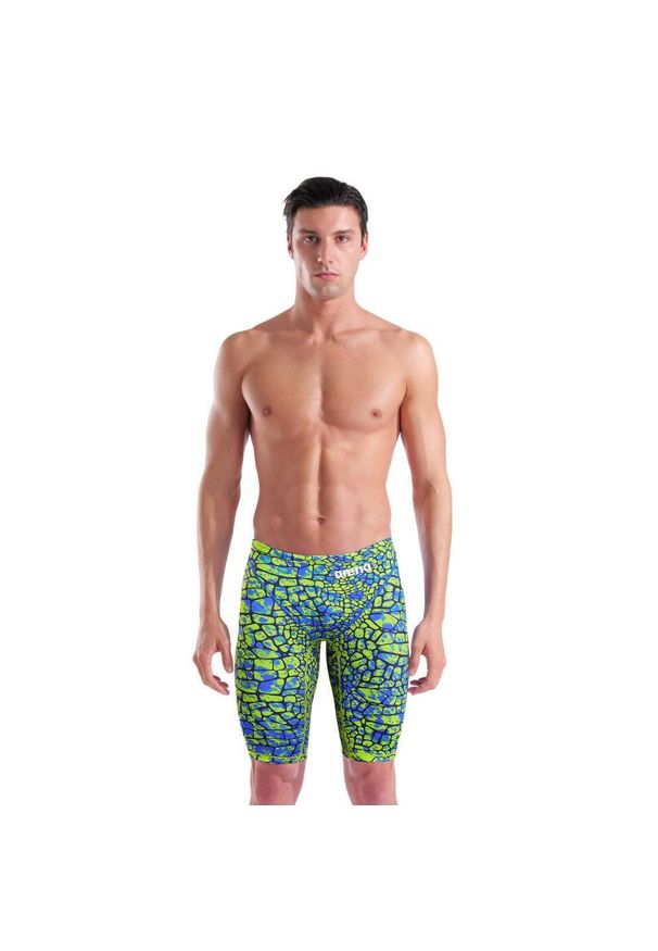 Spodenki startowe pływackie Arena Powerskin ST Next Jammer Snake Green. Kolor: zielony