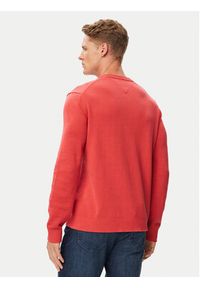 Tommy Jeans Sweter DM0DM22853 Koralowy Slim Fit. Kolor: pomarańczowy. Materiał: bawełna #2